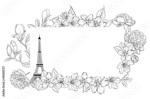 Floral bouquet on white background. Vector illustration.