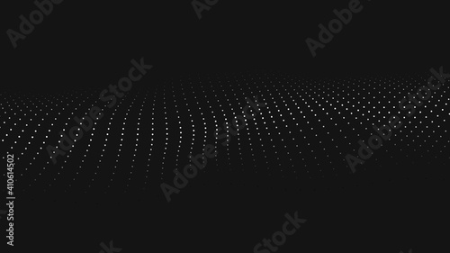 Abstract digital wave of particles. 3d futuristic background illustration. Digital background. Vector illustration © Mykhailo