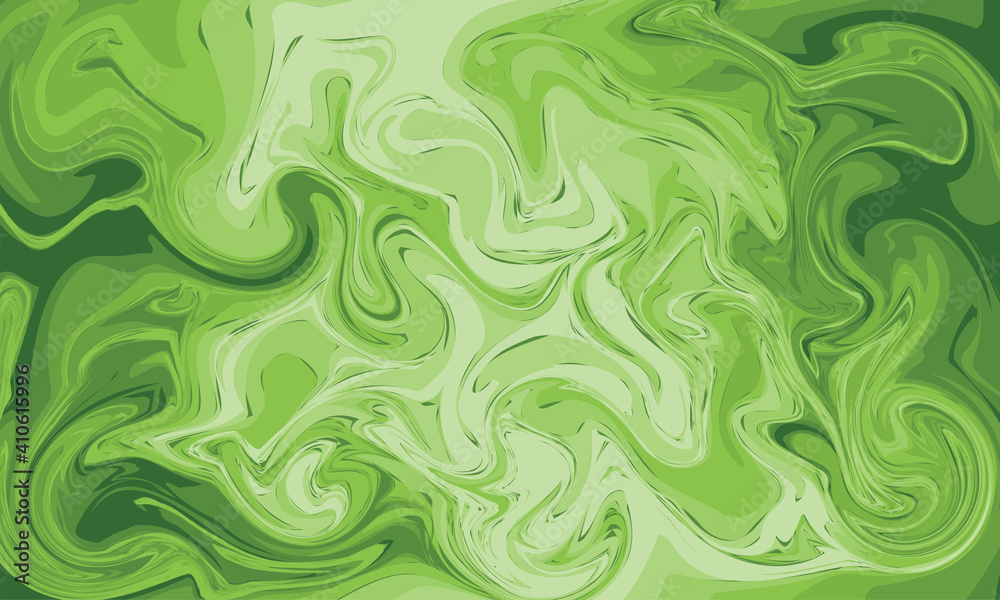 Fototapeta premium Trendy painting green fluid liquid marble texture abstract background