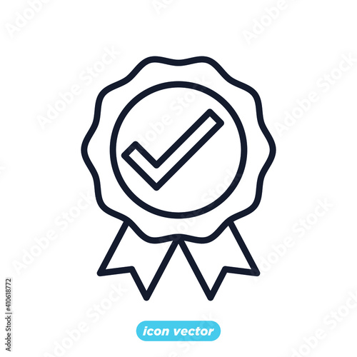 approvement icon. business quality check symbol template for graphic and web design collection logo vector illustration