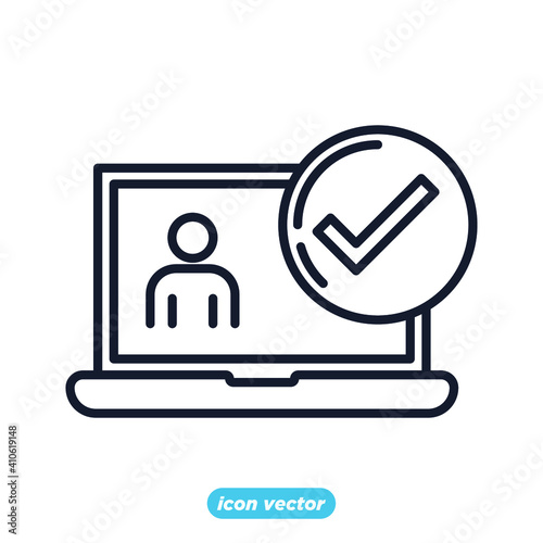approvement icon. business quality check symbol template for graphic and web design collection logo vector illustration
