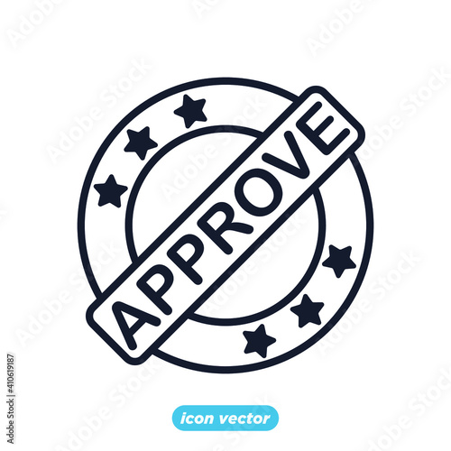 approvement icon. business quality check symbol template for graphic and web design collection logo vector illustration