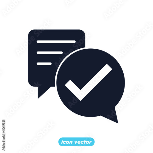 approvement icon. business quality check symbol template for graphic and web design collection logo vector illustration