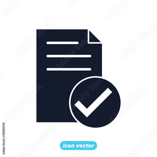 approvement icon. business quality check symbol template for graphic and web design collection logo vector illustration