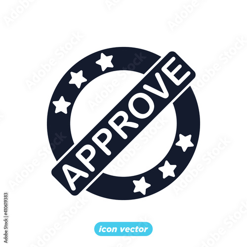 approvement icon. business quality check symbol template for graphic and web design collection logo vector illustration