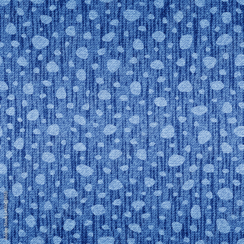 Abstract seamless pattern. Indigo texture. Blue abstract background. Design prints. Modern shibori pattern denim. Geometric grunge fabric. Art ikat motif textile. Irregular urban effect. Vector 