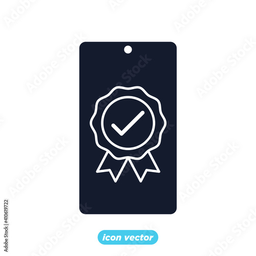 approvement icon. business quality check symbol template for graphic and web design collection logo vector illustration
