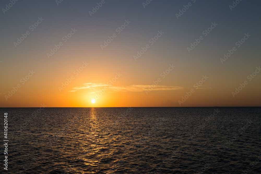A gorgeous sunrise over the sea, Islamorada,  Florida keys.