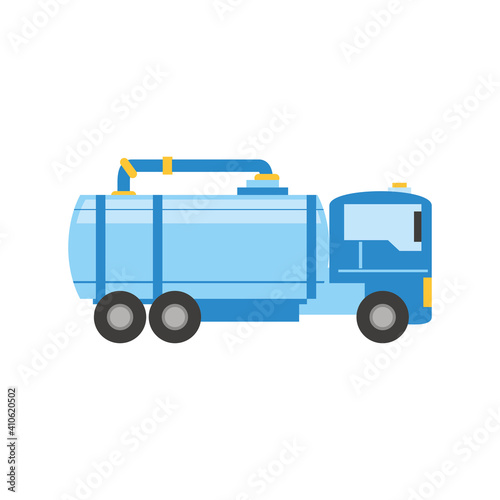 fracking truck and chemical tank and pipe