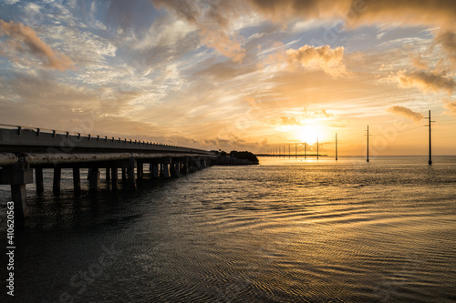 The magnificent sky and clouds at Indian key Fill bridge  Islamorada  Florida keys 