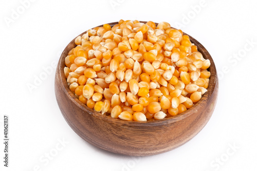 Dried corn on the white bac...
