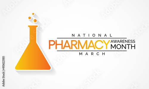 Pharmacy awareness month held in March of each year,  is a time to recognize the multiple roles of the pharmacist. vector illustration.