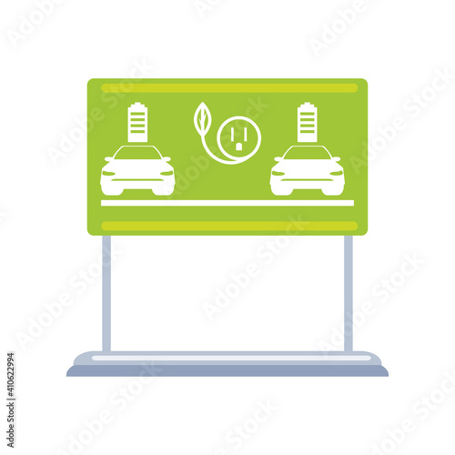 traffic sign board electric car charge zone