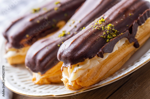 Traditional french eclairs ...