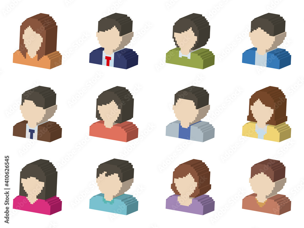 人物の立体イラスト 人物の立体イラスト