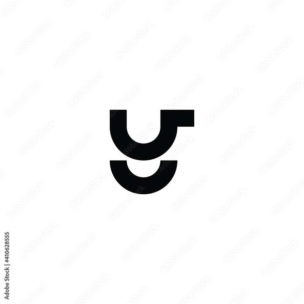 monogram letter UG or GU logo in a simple and modern style monogram letter UG or GU logo in a simple and modern style