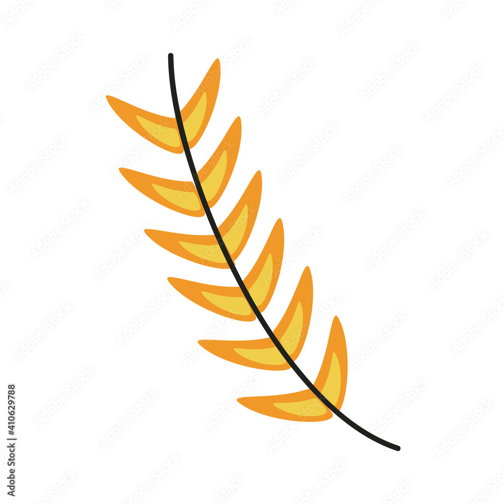 autumn branch with leafs plant decorative icon autumn branch with leafs plant decorative icon