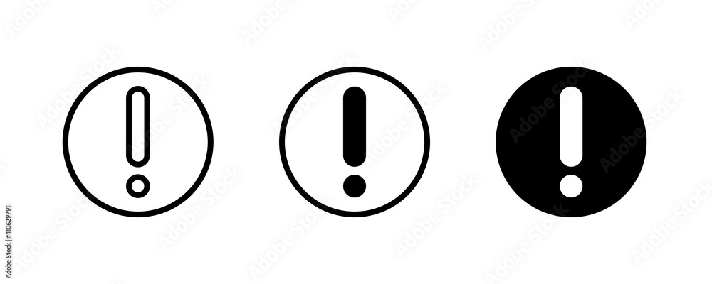 Attention icon. Hazard Exclamation mark, Risk, Warning, Danger icons button, vector, sign, symbol, logo, illustration, editable stroke, flat design style isolated on white linear pictogram Attention icon. Hazard Exclamation mark, Risk, Warning, Danger icons button, vector, sign, symbol, logo, illustration, editable stroke, flat design style isolated on white linear pictogram