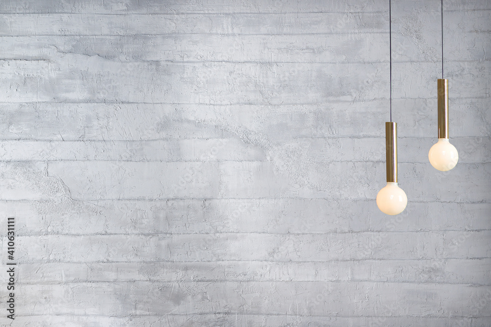 bright stone wall interior design and modern lamp bright stone wall interior design and modern lamp