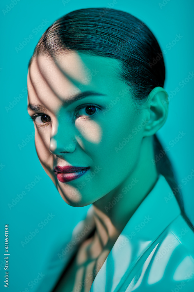 slightly smiling woman slightly smiling woman