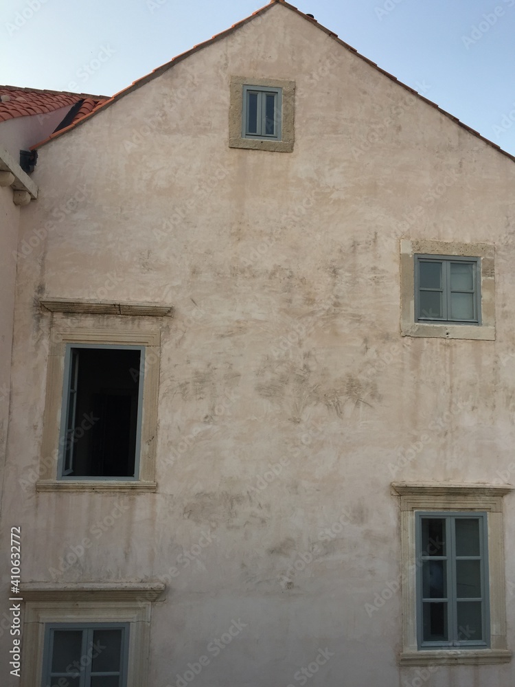 facade of an house with windows