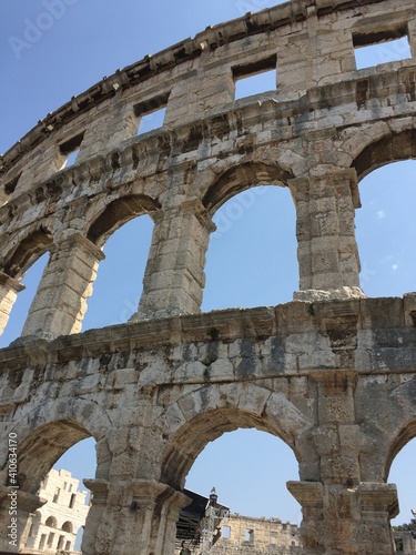 roman amphitheater in pula country