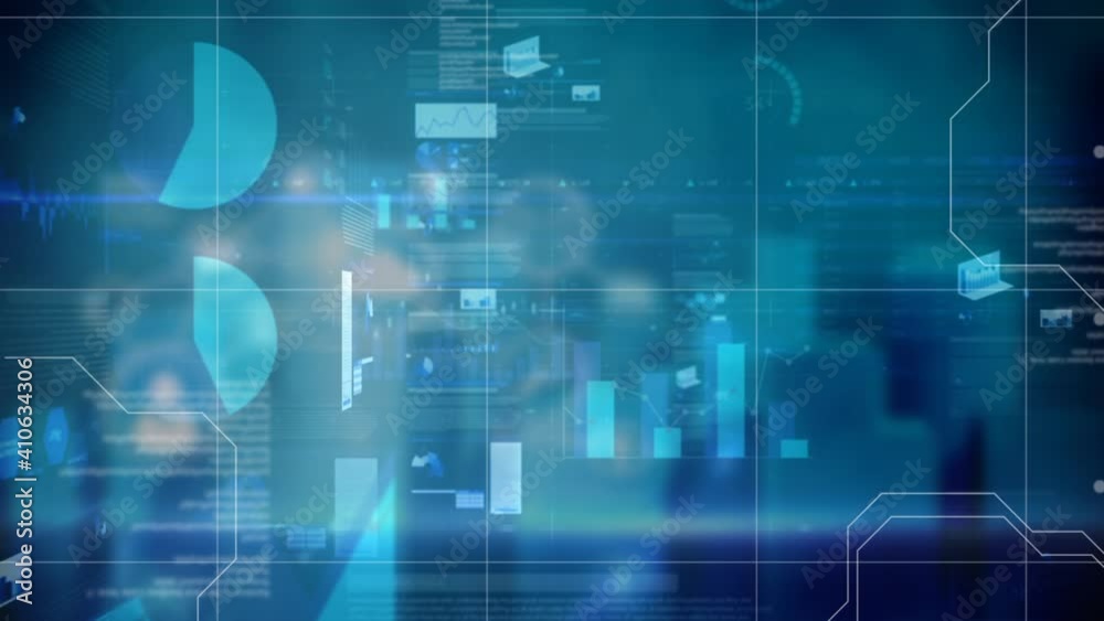 Animation of moving graphs data and information over a grid Animation of moving graphs data and information over a grid