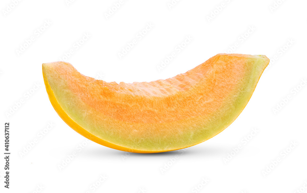 cantaloupe melon on white background