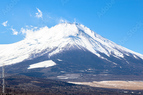 山中湖 パノラマ台から見る冬の富士山