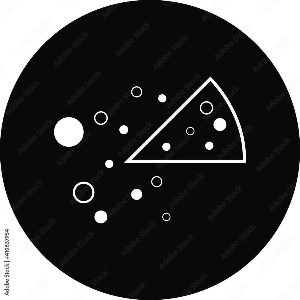 Pizza Icon. Cut pizza with sauce, flat, line, color shape, color background pizza icon. Pizza Icon. Cut pizza with sauce, flat, line, color shape, color background pizza icon.