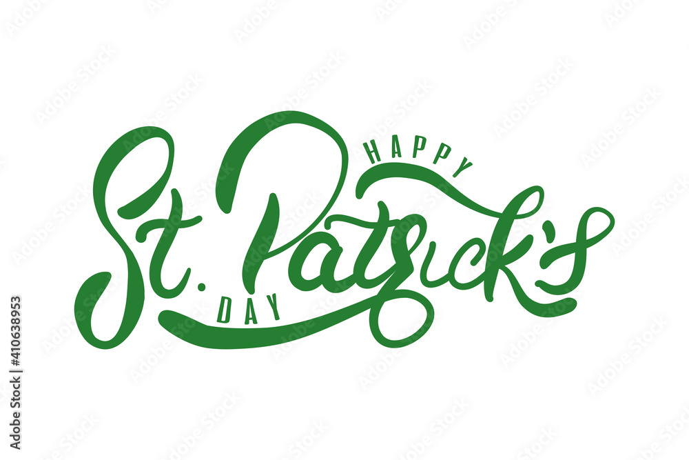 happy saint patricks day lettering green happy saint patricks day lettering green