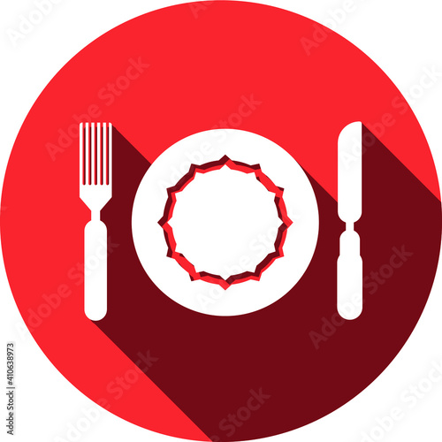 Restaurant icon. Chef hat, food eating icon. vector, flat style, two color, black shape icon