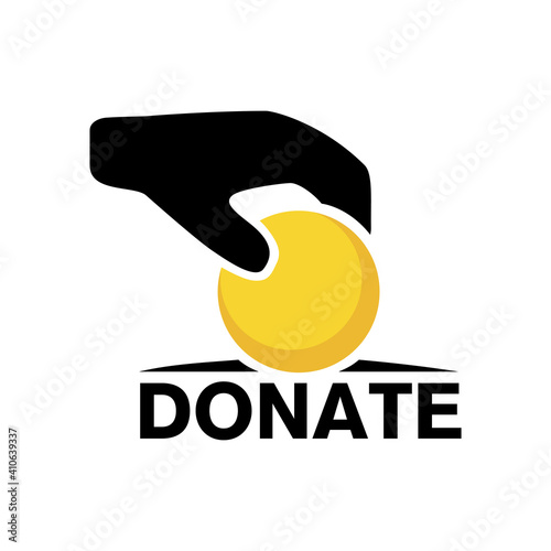 Vector logo of money donate, blood donation