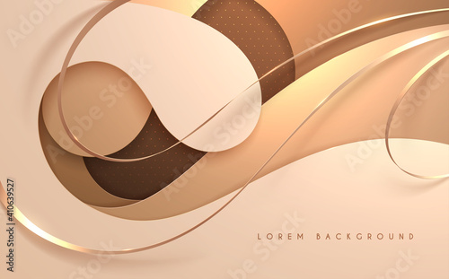 Abstract white and gold luxury background