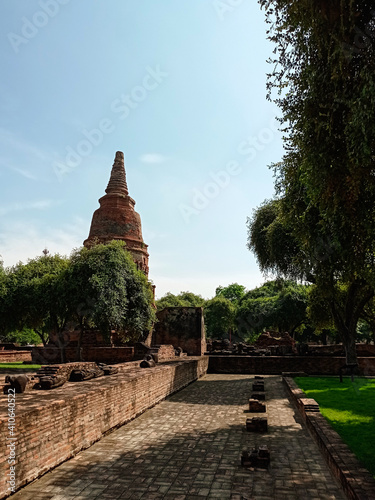 Wat Mahathai, Phra Nakhon Si Ayutthaya Historical Park, Ayutthaya Historical Park, one famous temple in Ayutthaya, Buddha statue.