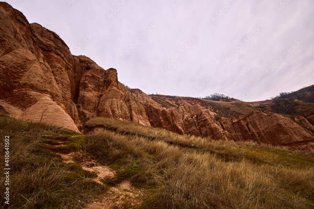 Fototapeta premium The beautiful Red Ravine (Rapa Rosie) from the Carpathian mountains, near Sebes
