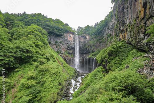 View of Kegon Falls in Nikko, Tochigi, Japan during summer