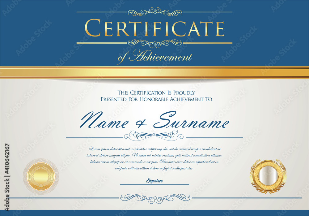 Obraz premium Certificate or diploma retro vintage design template 