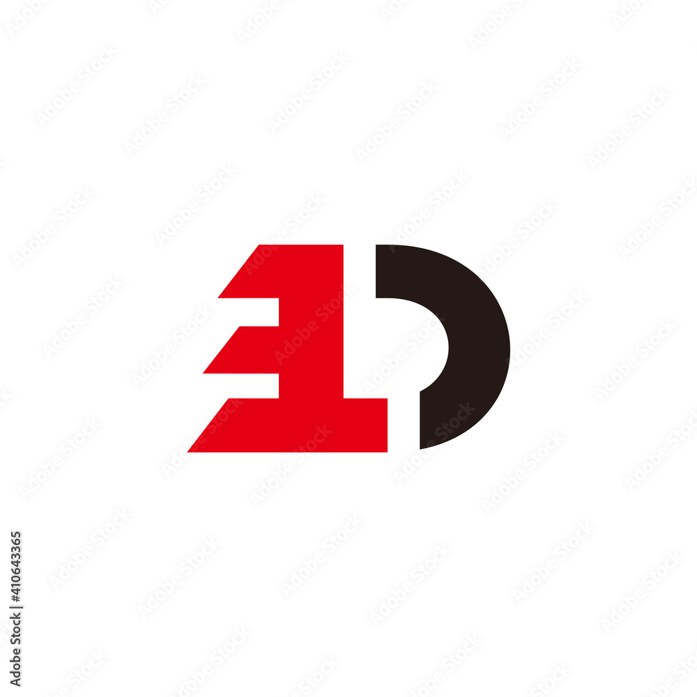 Obraz premium abstract letter id simple link geometric line logo vector
