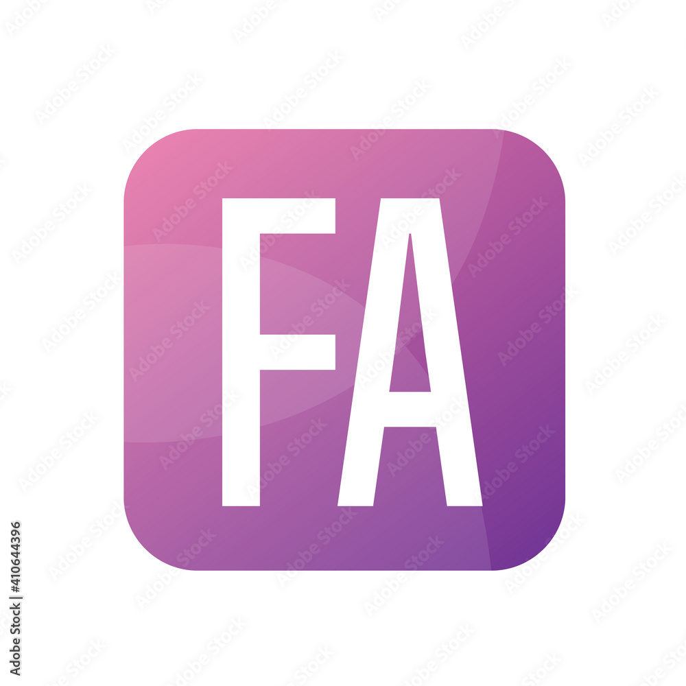 FA Letter Logo Design With Simple style FA Letter Logo Design With Simple style