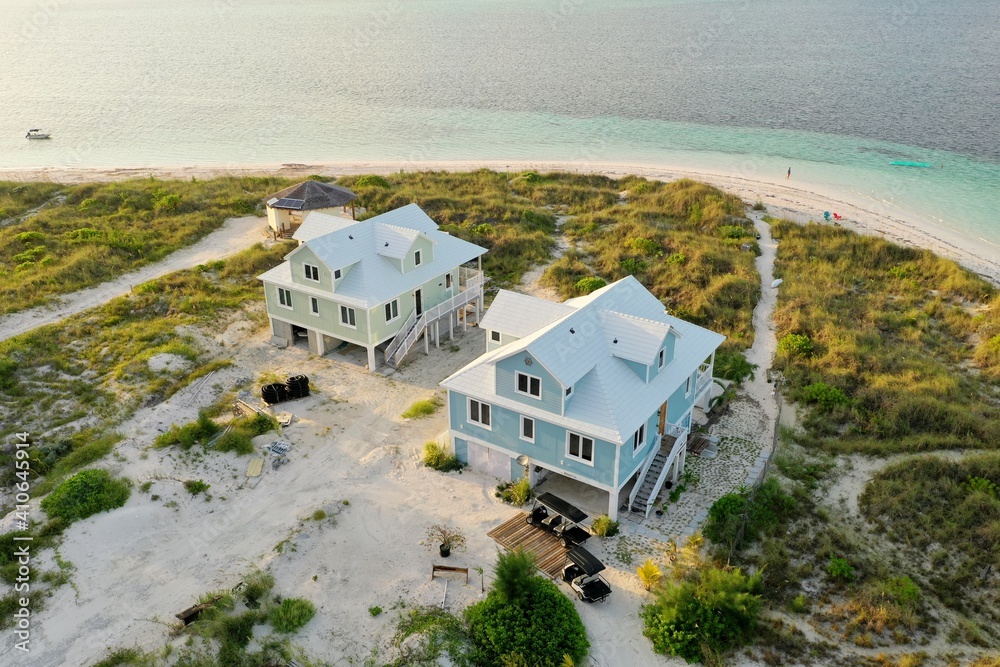 Bahamas Beach houses at Sunset Bahamas Beach houses at Sunset