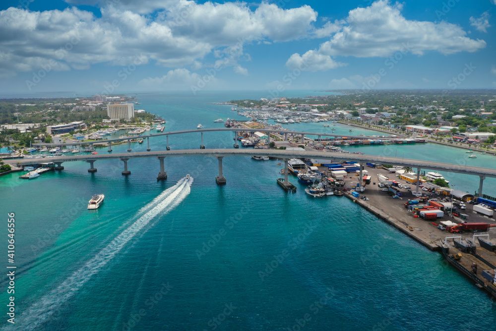 View of Bahamas Bridges and Harbor