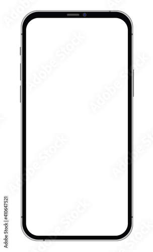 Modern smartphone on white background