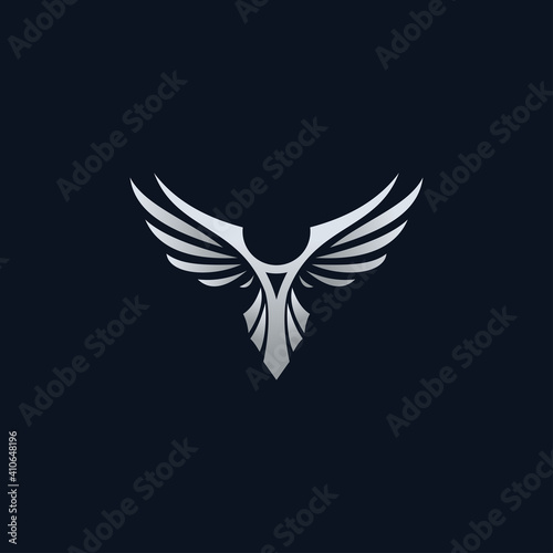 eagle wings masculine concept logo designs vector