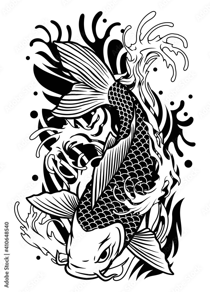 koi-fish-tattoo-design-in-classic-japan-style-stock-vector-adobe-stock