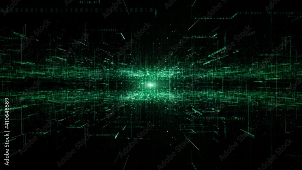 Digital Cyberspace with Particles and Digital Data Network Connections. High Speed Connection and Data Analysis Technology Digital Abstract Background Concept. Seamless Loop. 4K Digital Cyberspace with Particles and Digital Data Network Connections. High Speed Connection and Data Analysis Technology Digital Abstract Background Concept. Seamless Loop. 4K