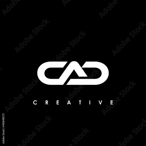 CAD Letter Initial Logo Design Template Vector Illustration
