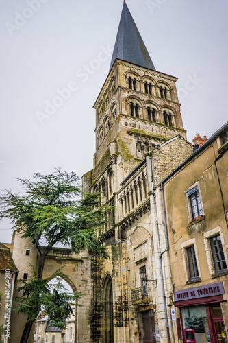 Notre Dame church in La Charité sur Loire (Burgundy, France), a cluniac priory listed as UNESCO world heritage site photo