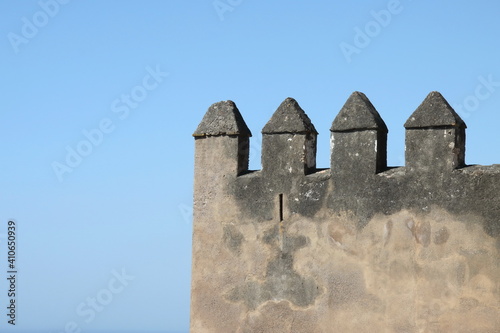 Types of an ancient castle, the Alcazaba of Mlaga in Malaga photo