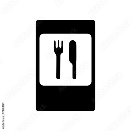 Road sign black cafe vector icons